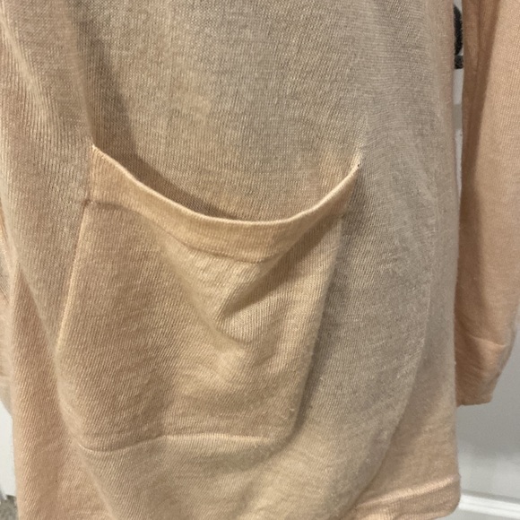 Eileen Fisher 100% Merino Wool Light pink/blush Cardigan with Pockets and Button - Picture 3 of 10